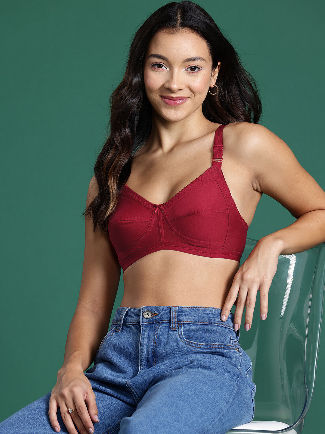 Maroon T Shirt Bra