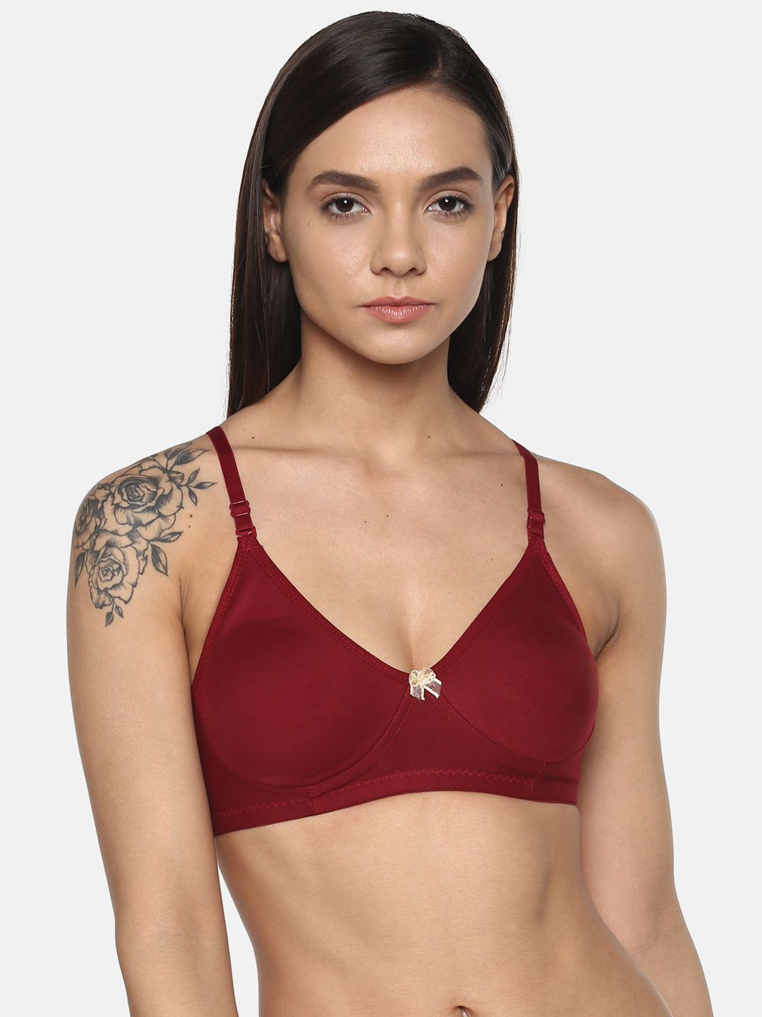 Maroon T Shirt Bra