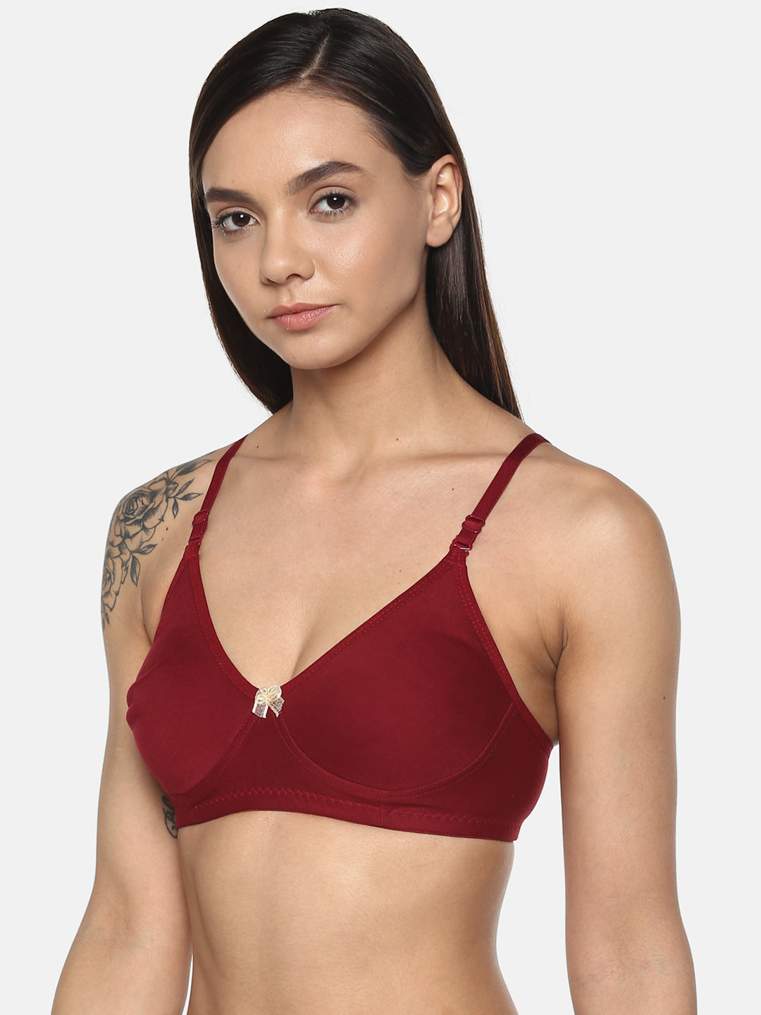 Maroon T Shirt Bra