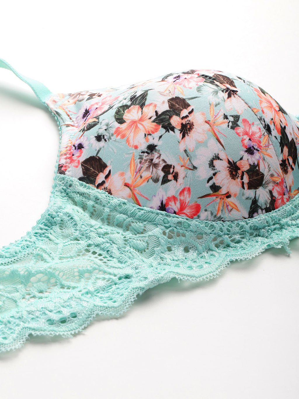 Leading Lady Women's Printed Lightly Padded Non Wired T-Shirt Bra | Full Coverage Everyday Bra [ BRA-4104-1 ]