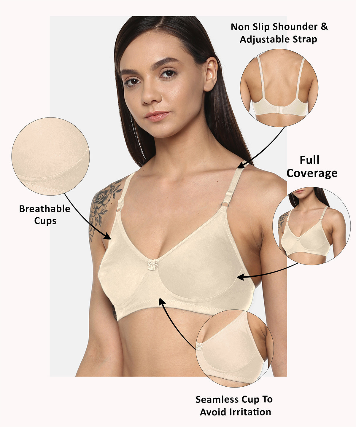 Peach T Shirt Bra