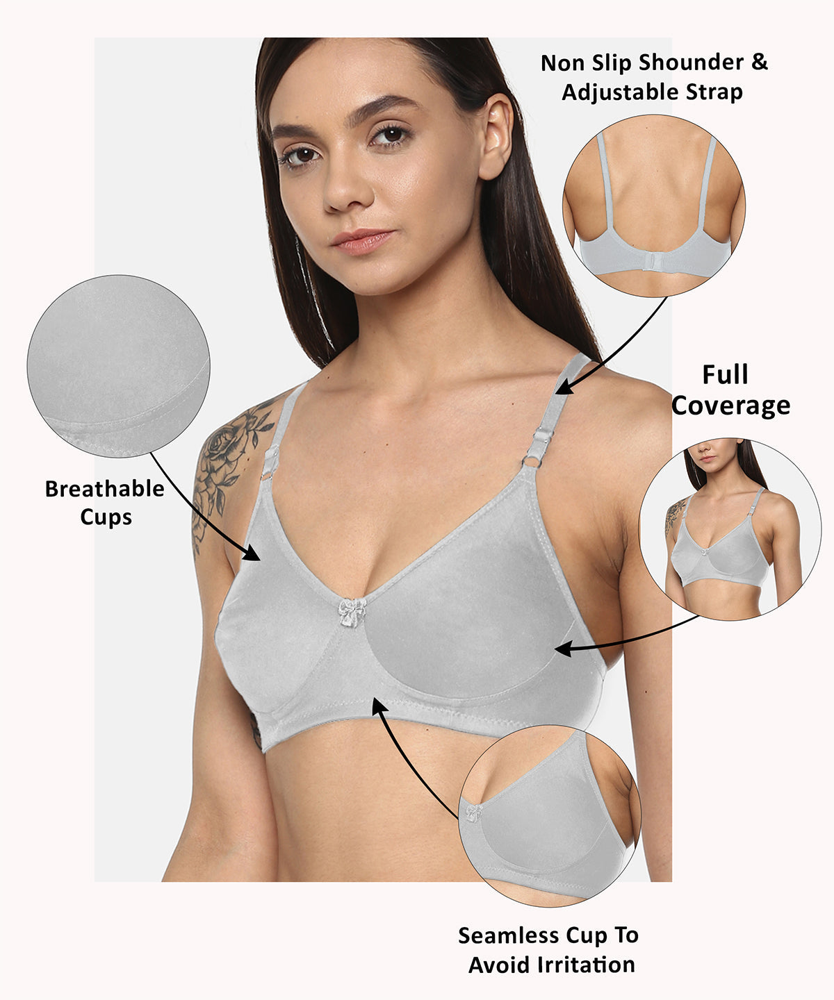 Grey T Shirt Bra