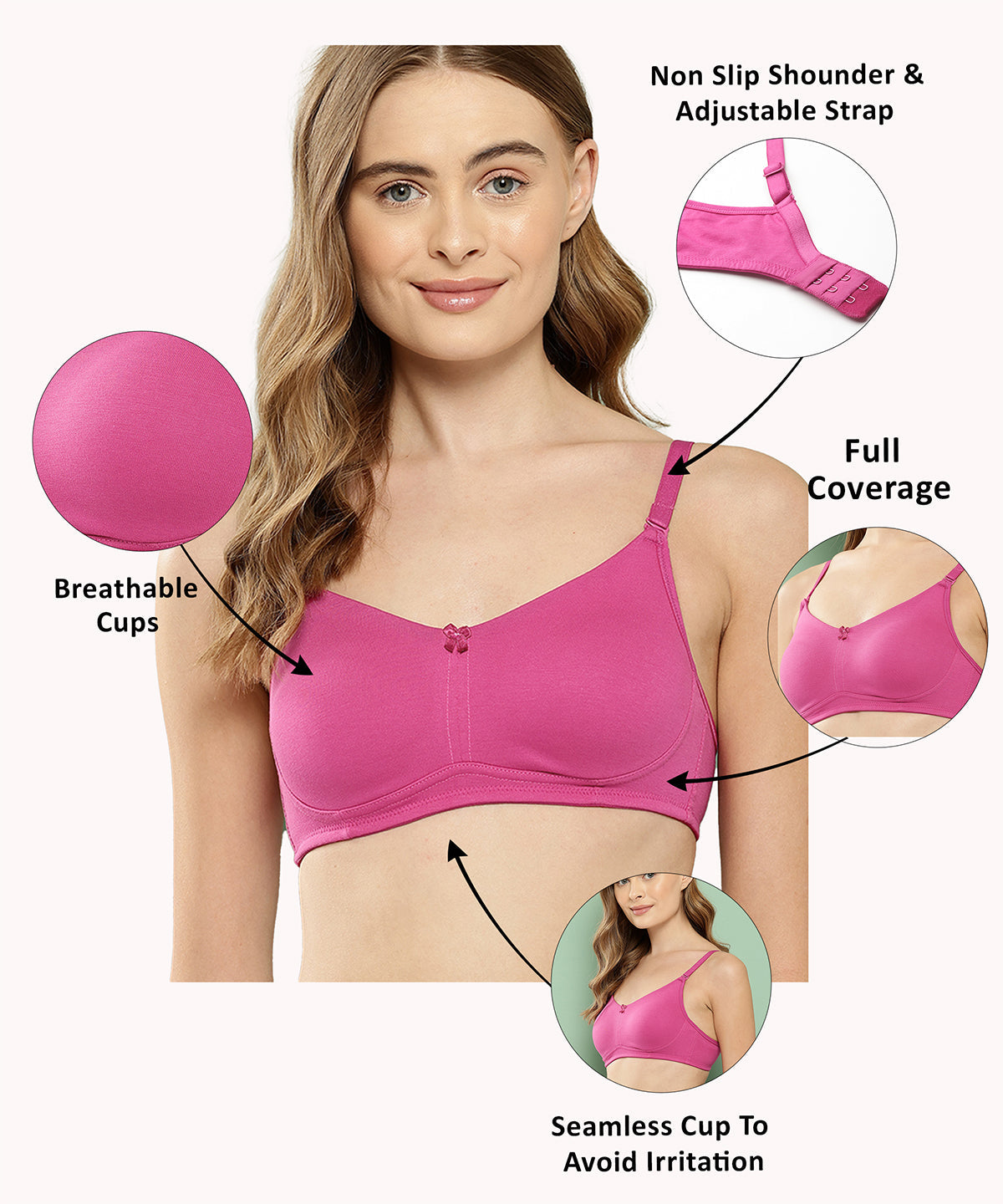 Magenta T Shirt Bra