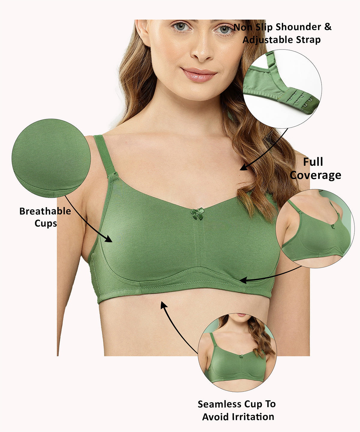 Green T Shirt Bra