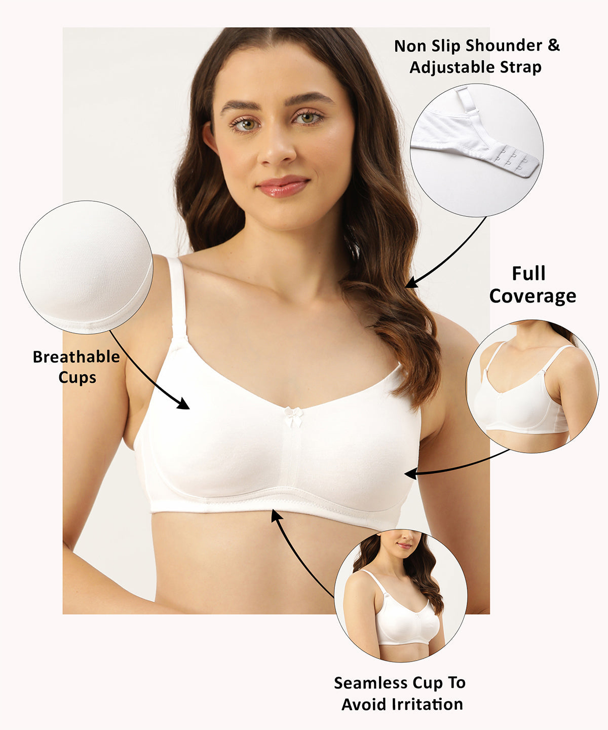 White T Shirt Bra