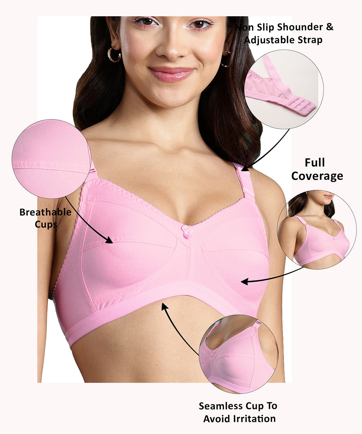 Pink T Shirt Bra