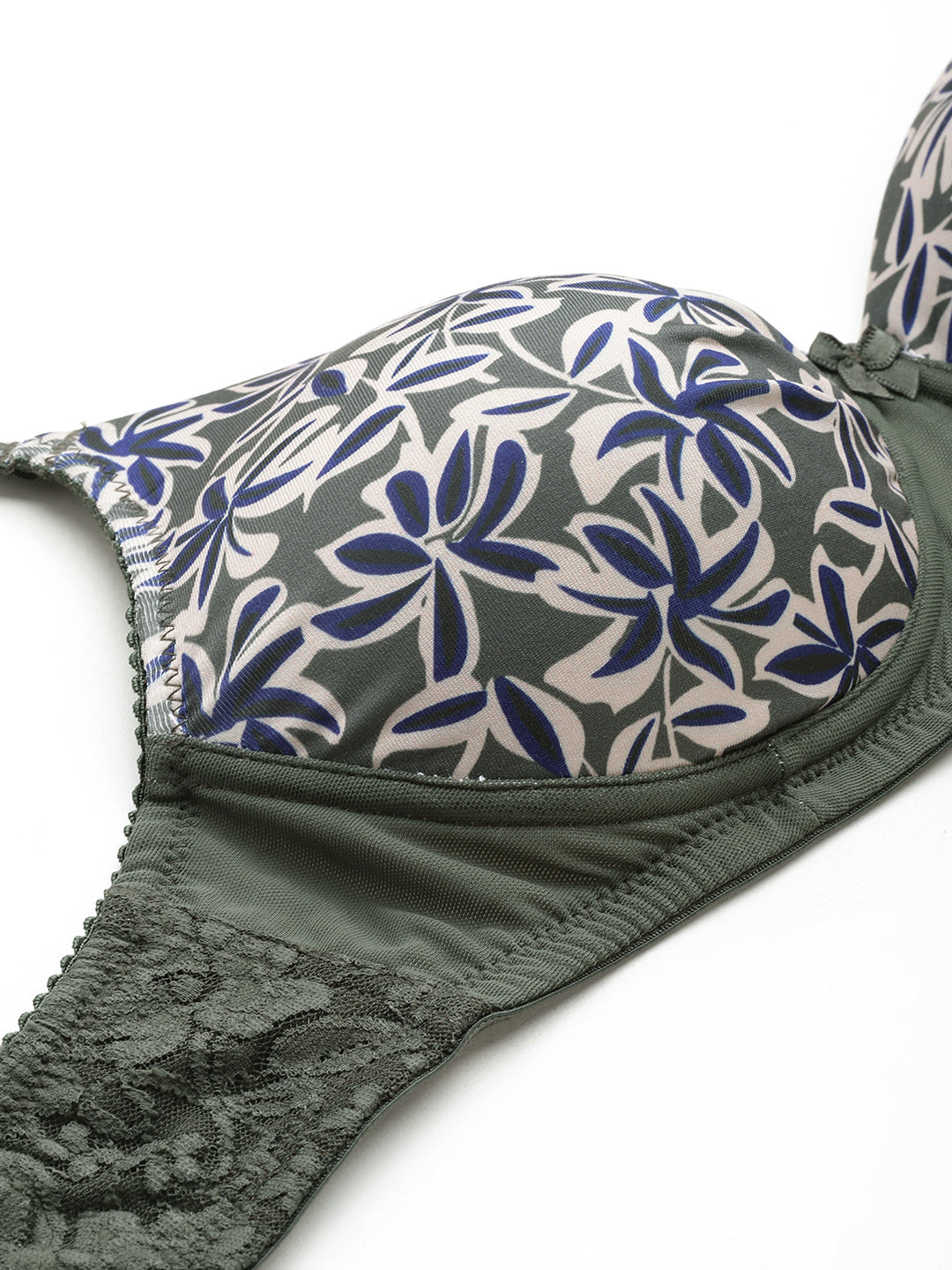 LEADING LADY Leading Lady Women's Printed Lightly Padded Women T-Shirt Bra Green BRA-4070-1 Leading Lady