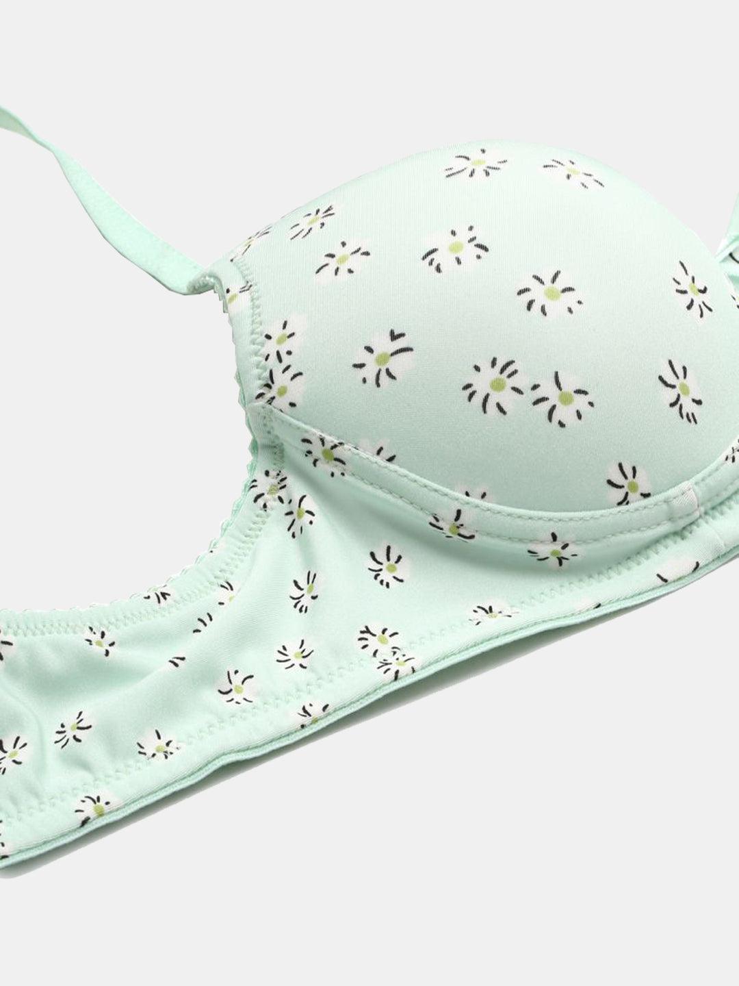Women's Floral Print Lightly Padded Bra |BRA-4009| Leading Lady