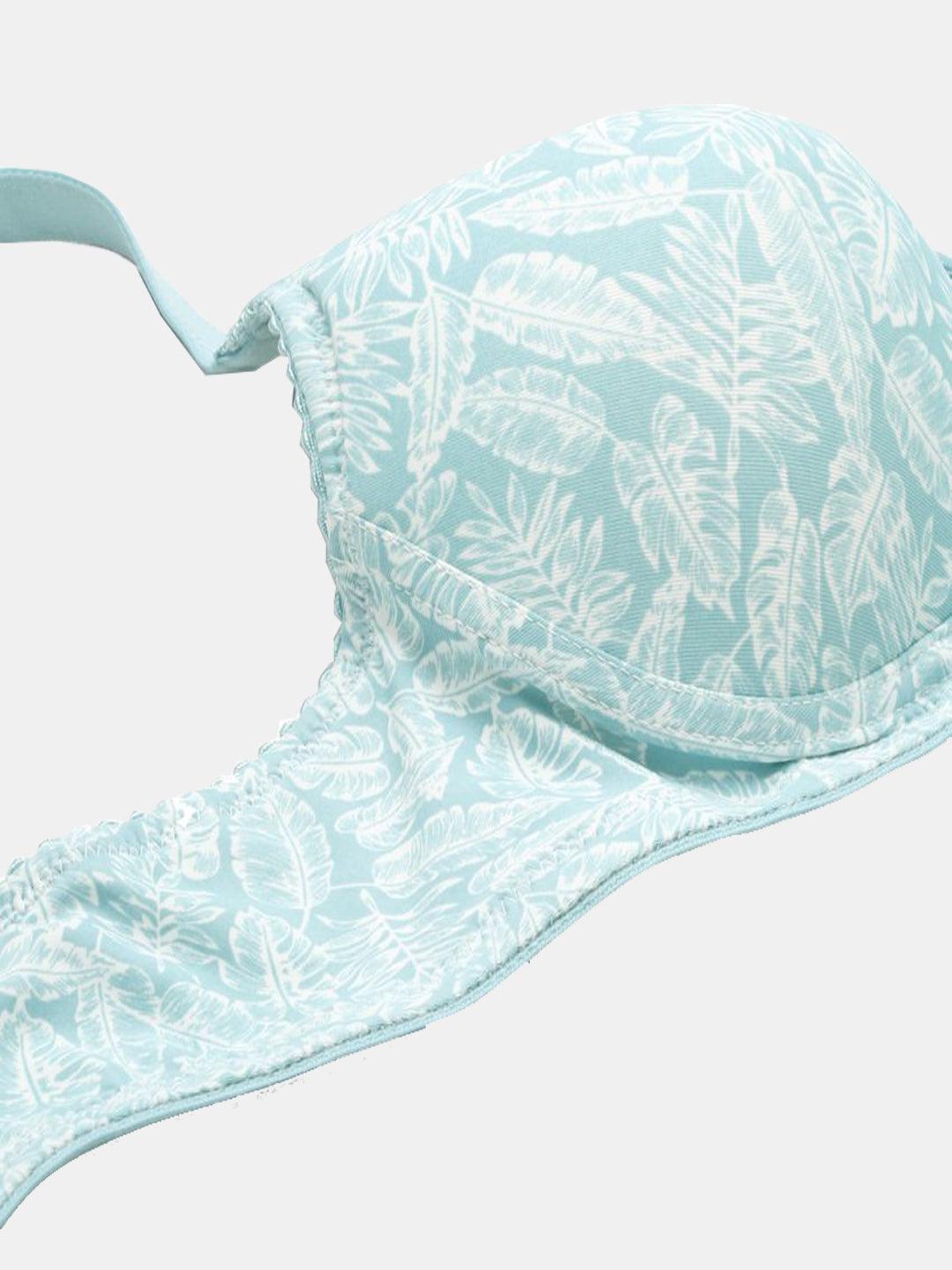 Women's Floral Printed Lightly Padded Bra |BRA-4008| Leading Lady