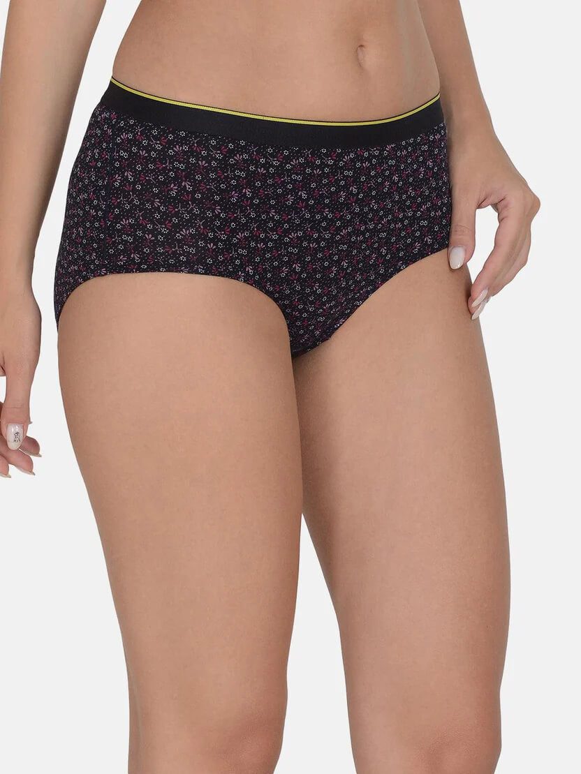 Women's Printed 4 way Stretch Hipster Brief Pack of 3 with Modal Fabric side | MM-HIPSTER-PR001-3 | Leading Lady