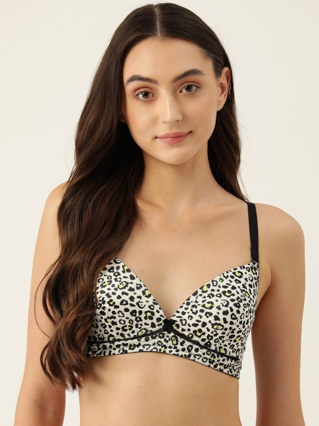 Women's Printed Lightly Padded Plunge Bra | BRA-8017-1 | Leading Lady
