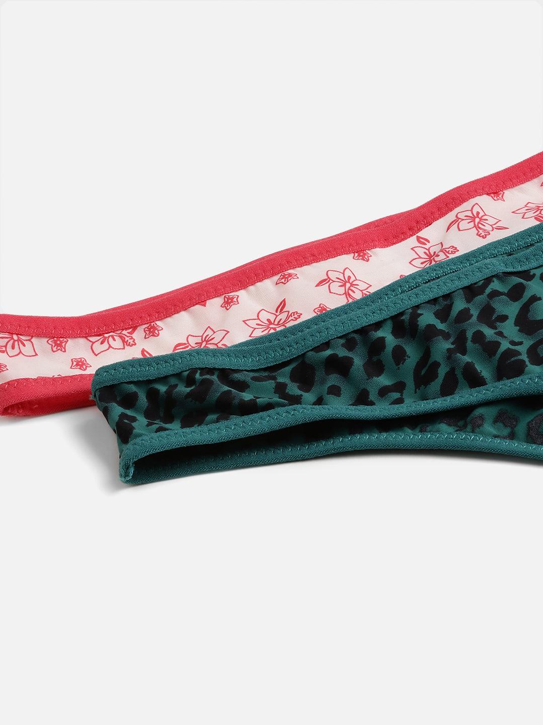 Women’s Printed Mid-Rise Thong Panty for Sexy Look | TG-7001-02-2 | Leading Lady