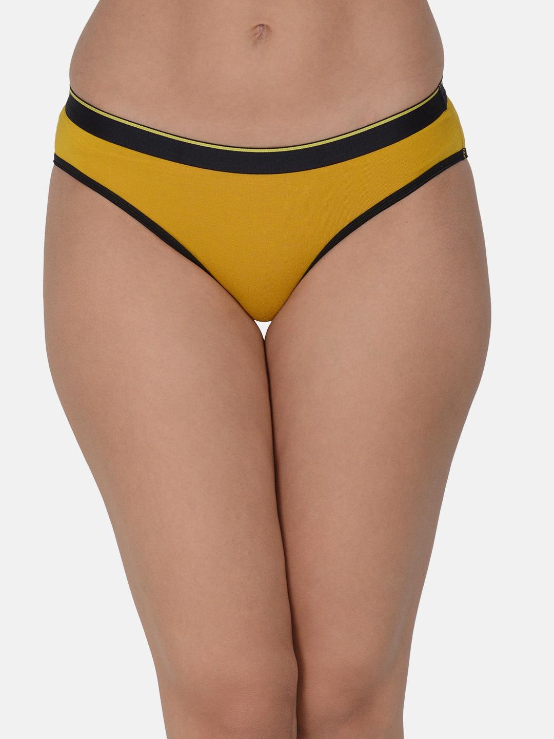 Women's Solid 4 Way Stretch Bikini Brief Pack of 3 with Modal Fabric | MM-BIKINI-S001-3 | Leading Lady