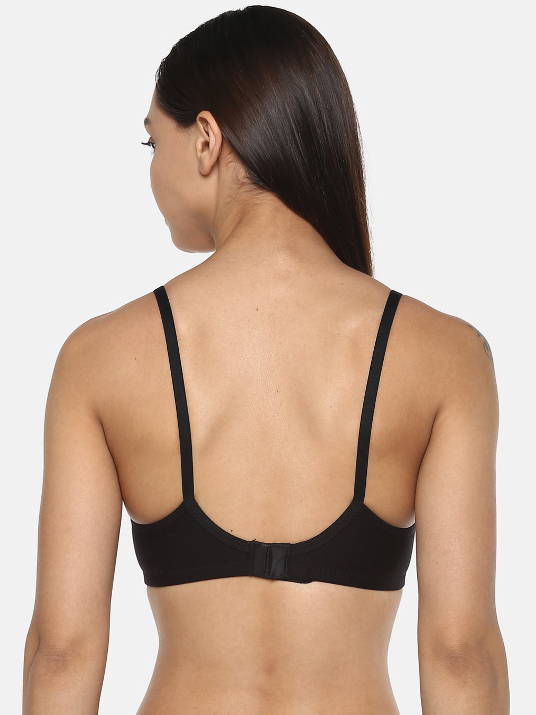 Women's Solid Black Non-Padded T-Shirt Bra | COOL-BLK-1 | Leading Lady