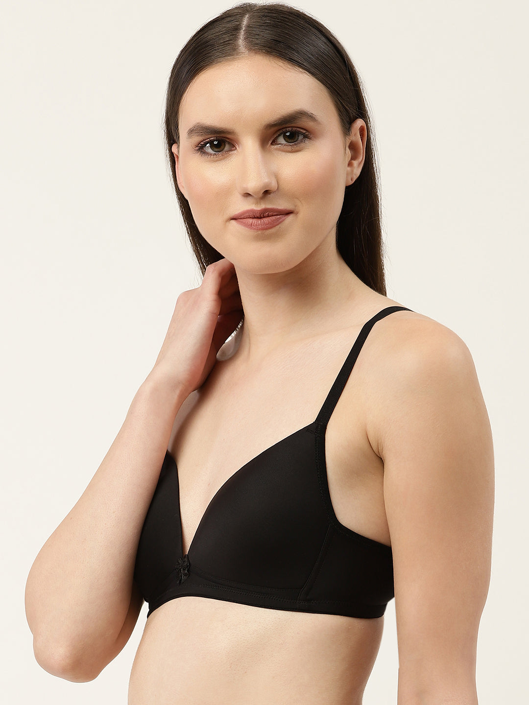 Women's Solid Lightly Padded Plunge Bra | BRA-8007-1 | Leading Lady