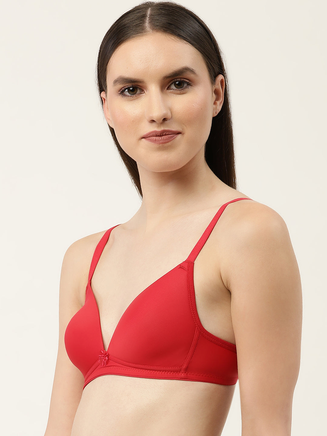 Women's Solid Lightly Padded Plunge Bra | BRA-8010-1 | Leading Lady