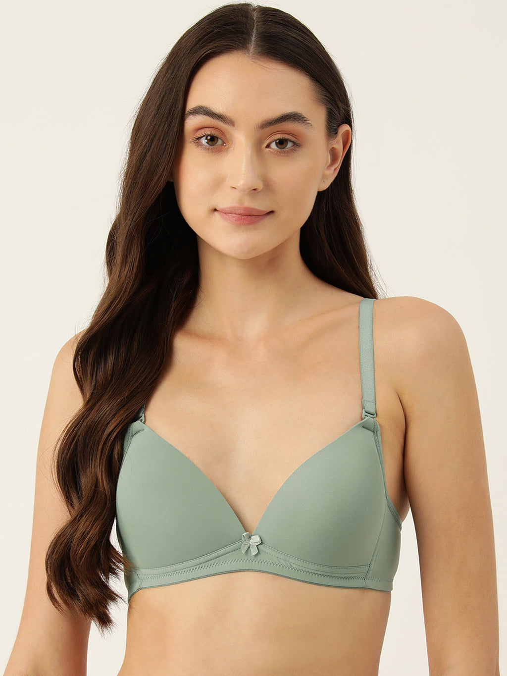 Women's Solid Lightly Padded Plunge Bra | BRA-8019-1 | Leading Lady
