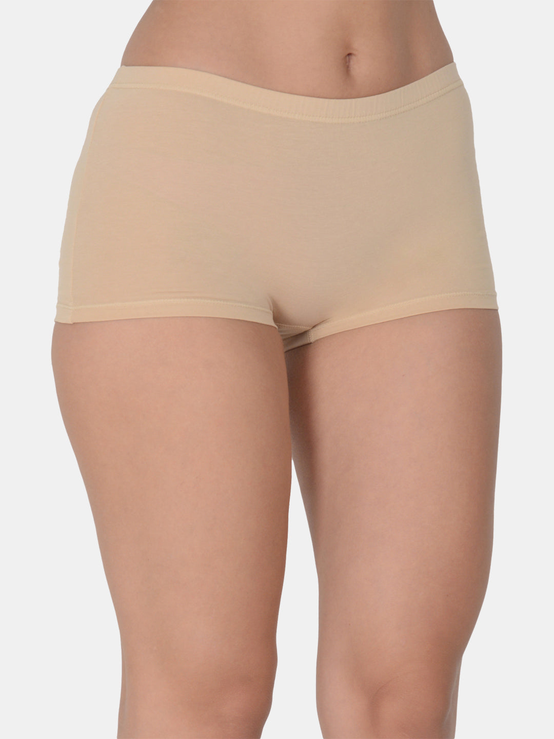 Women’s Solid Nude Mid-Rise BoyShort Brief | JOY-SKN-1 | Leading Lady