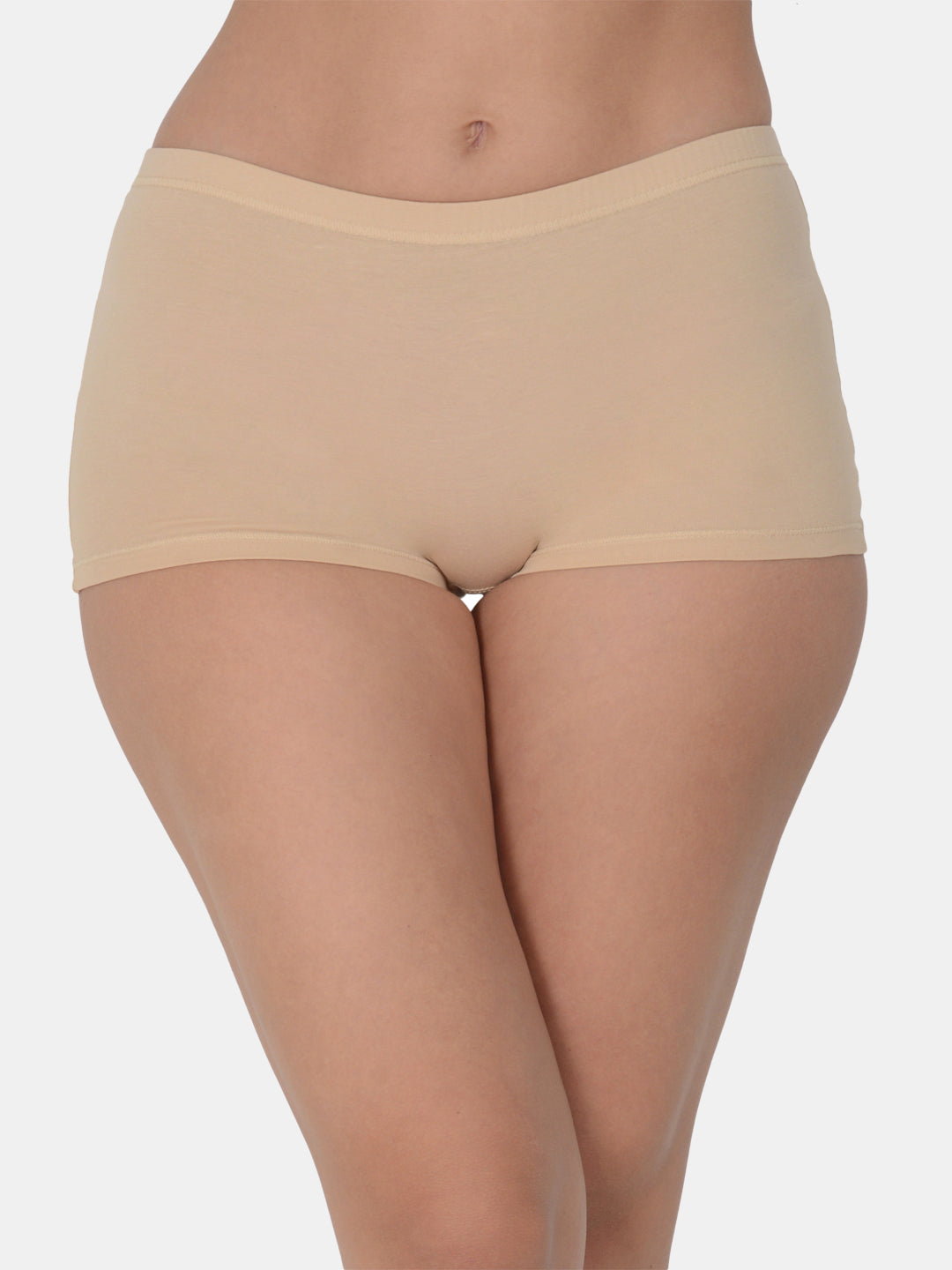 Women’s Solid Nude Mid-Rise BoyShort Brief | JOY-SKN-1 | Leading Lady