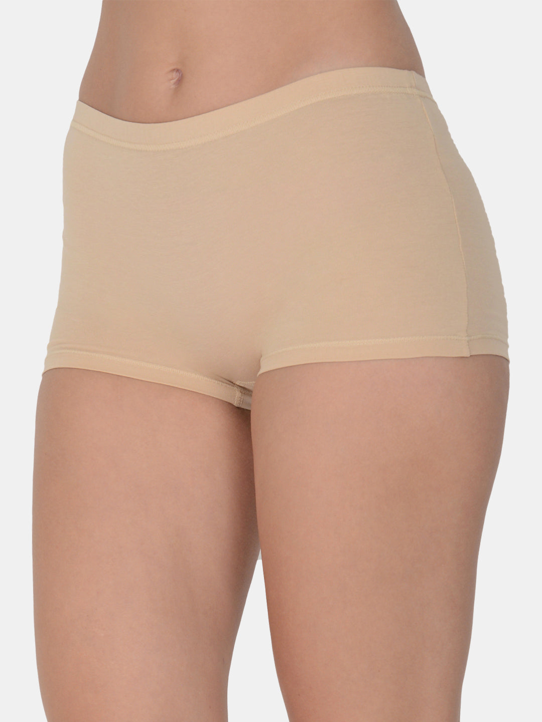 Women’s Solid Nude Mid-Rise BoyShort Brief | JOY-SKN-1 | Leading Lady