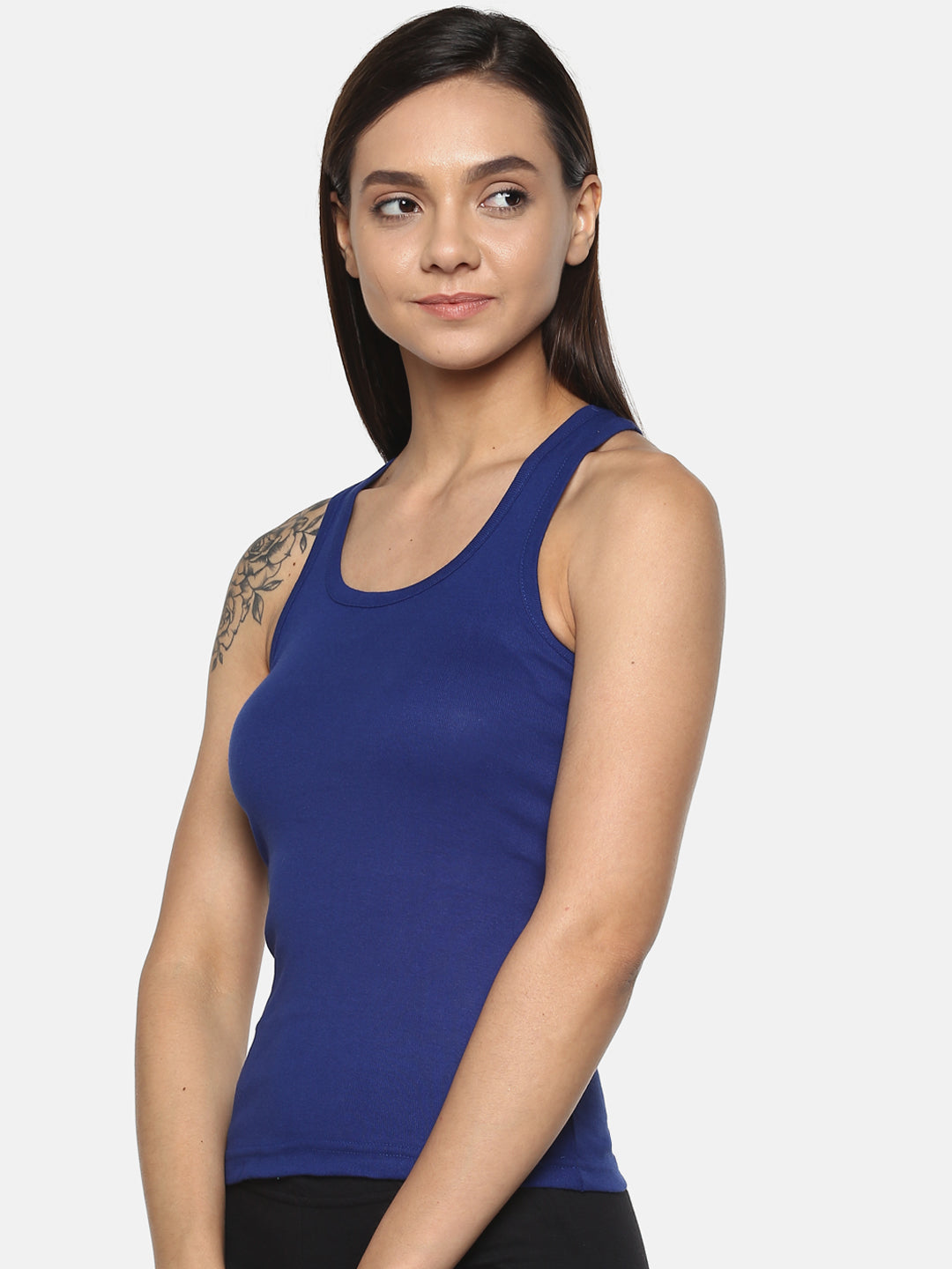 Women's Solid Pure Cotton Camisole with Racerback Style | SARA-NB-1 | Leading Lady