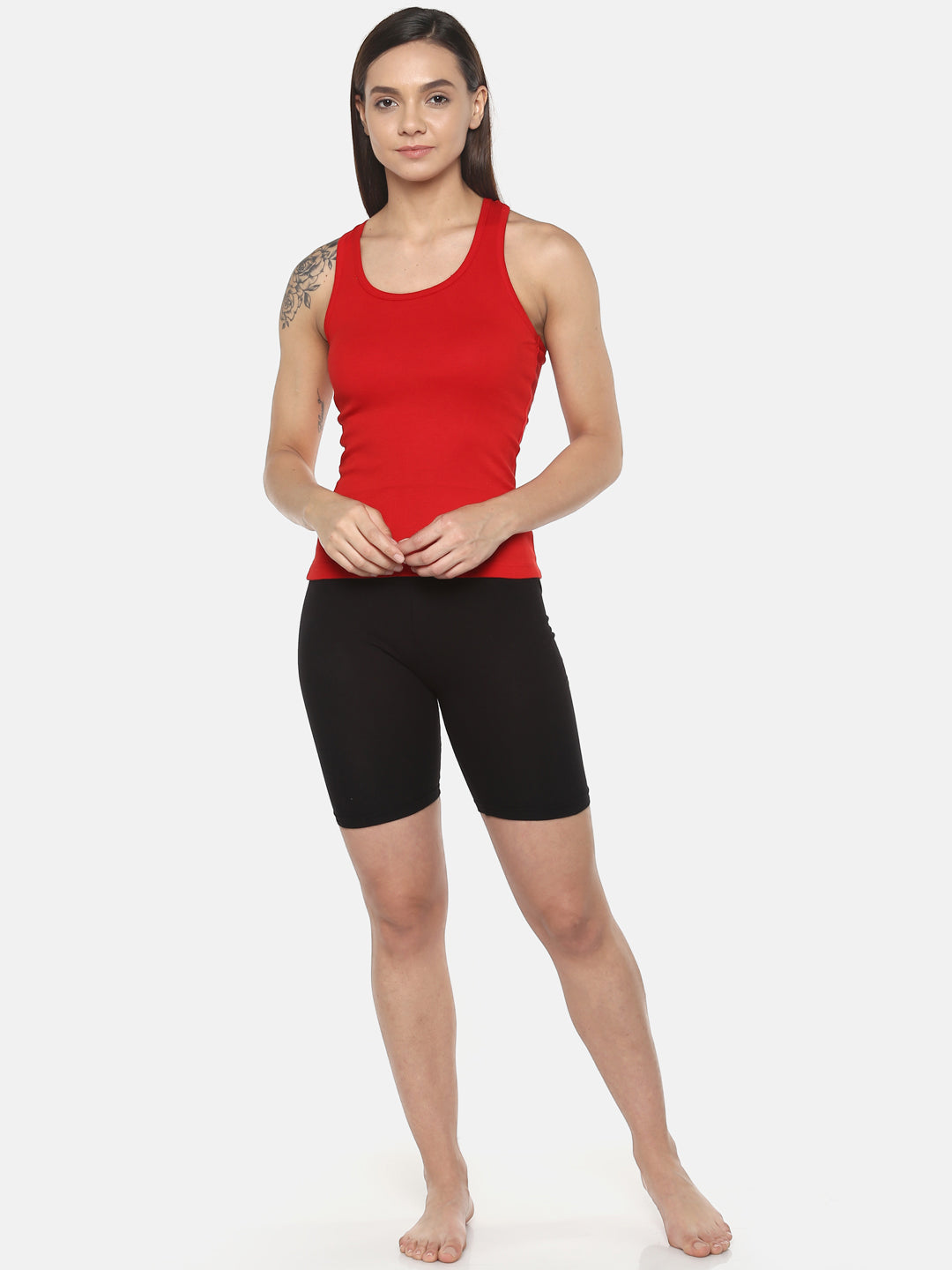 Women's Solid Pure Cotton Camisole with Racerback Style | SARA-RD-1 | Leading Lady