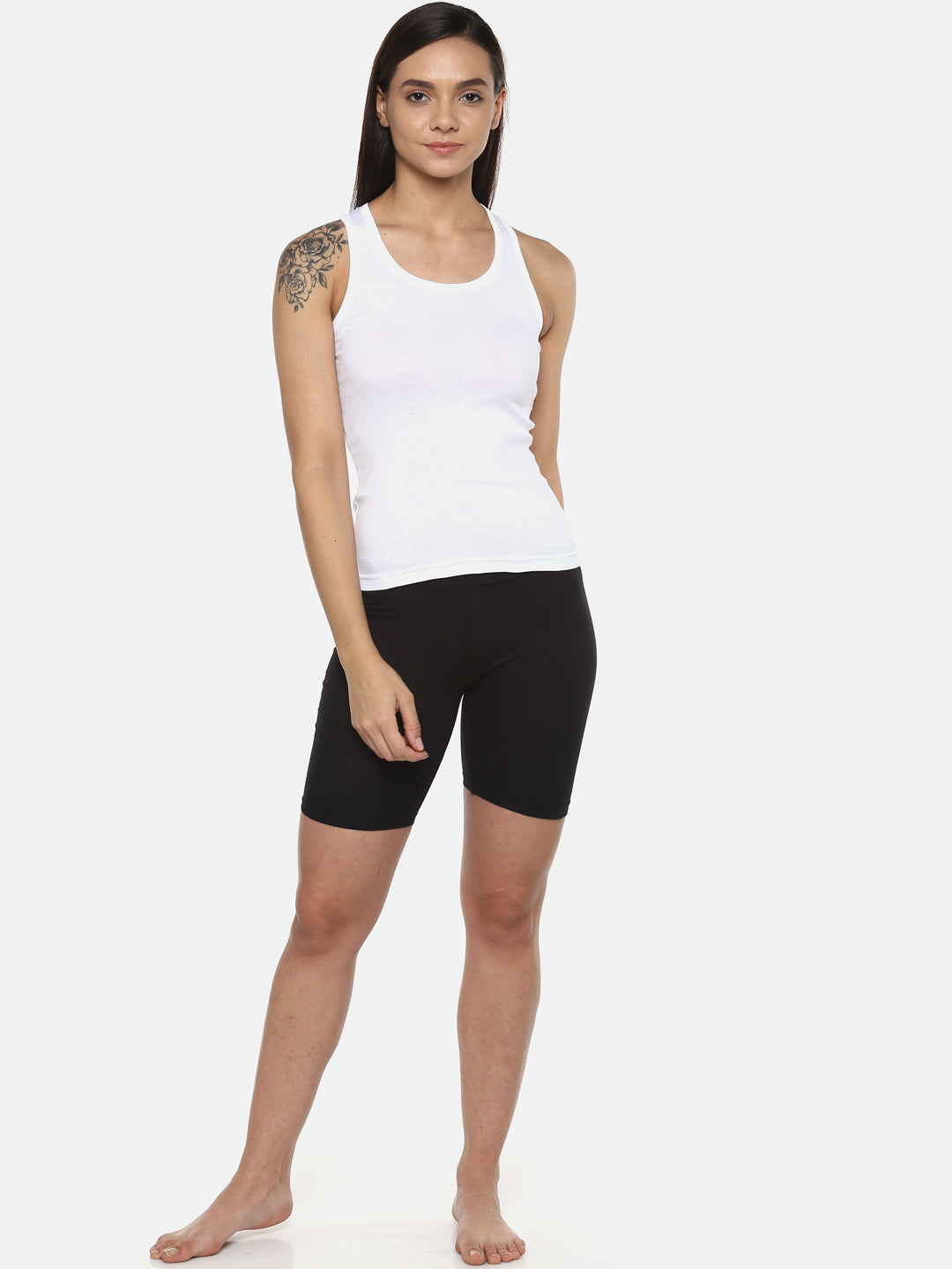 Women's Solid Pure Cotton Camisole with Racerback Style | SARA-WH-1 | Leading Lady