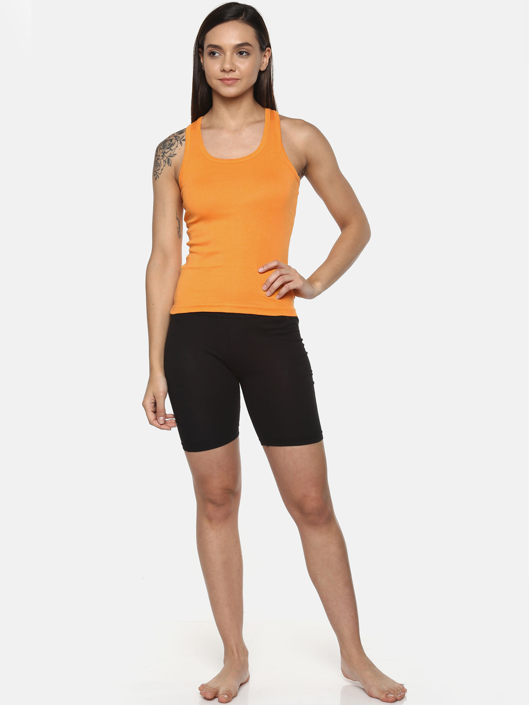 Women's Solid Pure Cotton Camisole with Racerback Style | SARA-YL-1 | Leading Lady