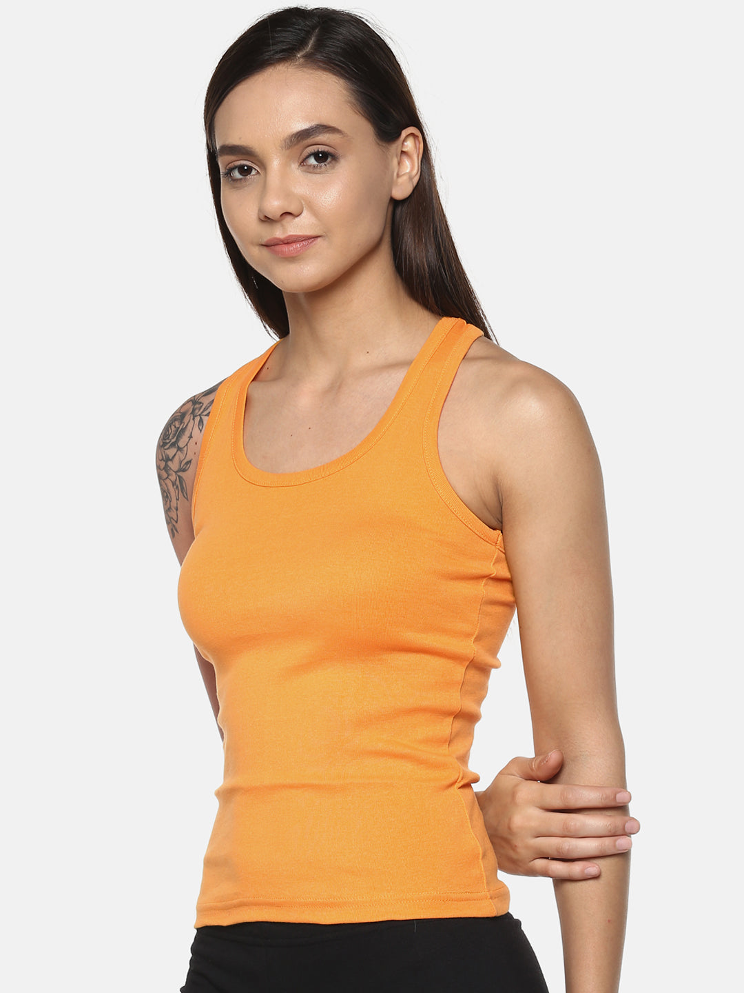 Women's Solid Pure Cotton Camisole with Racerback Style | SARA-YL-1 | Leading Lady