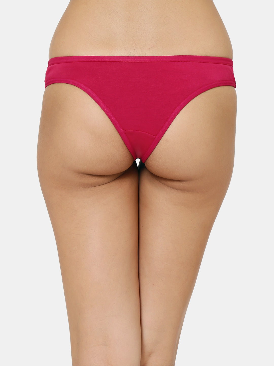Women’s Solid Red Low-Rise Thong Brief | SUNNY-RD-1 | Leading Lady