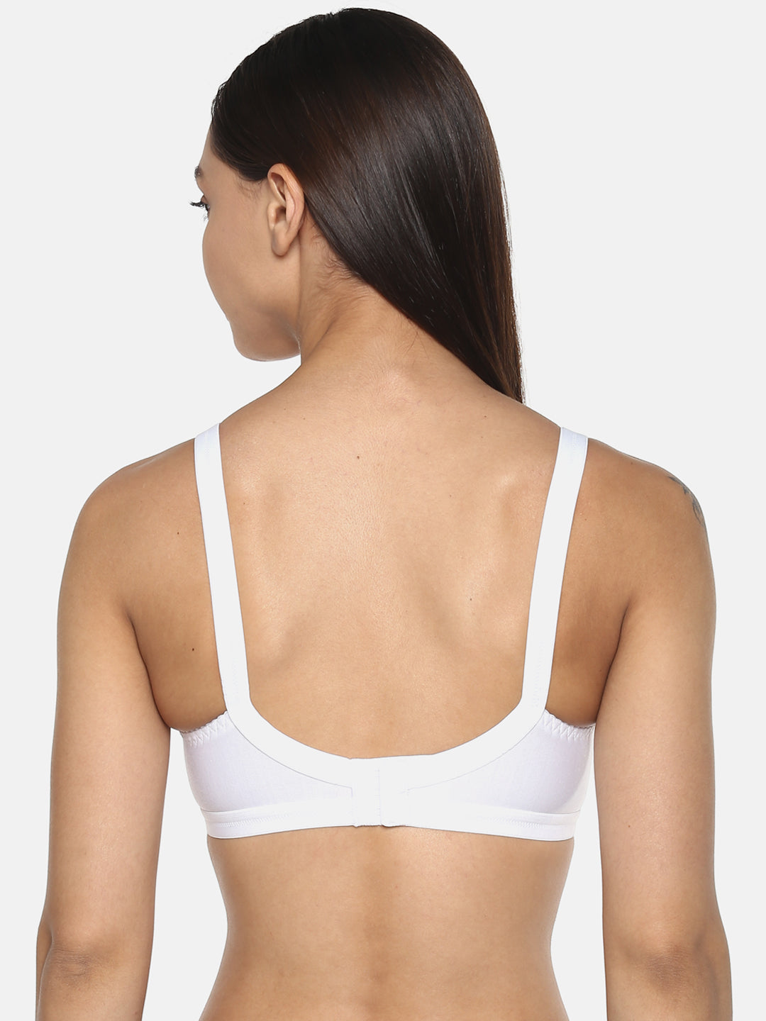 Women's Solid White Non-Padded Cotton T-Shirt Bra | CONCENT-WH-1 | Leading Lady