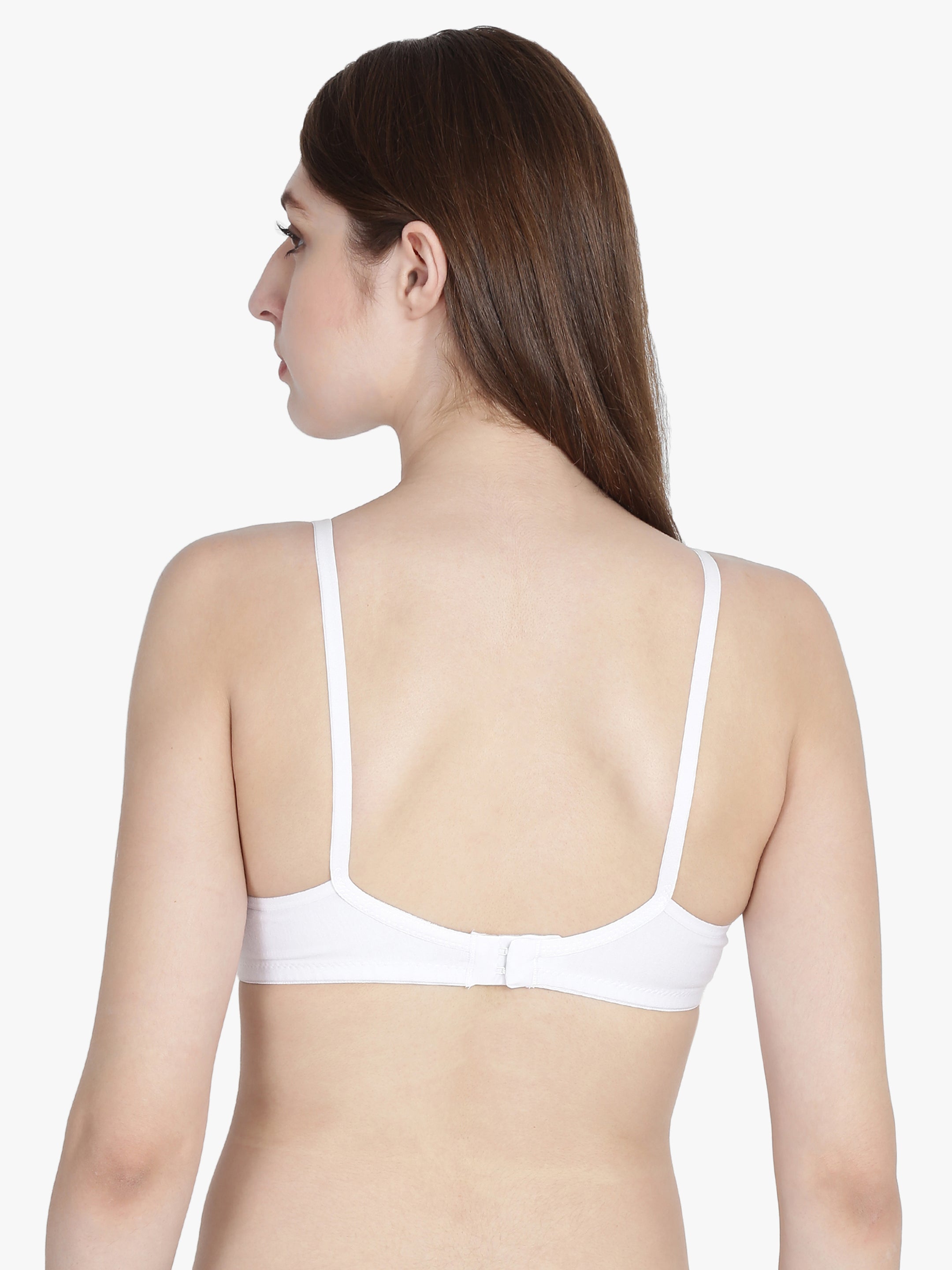 Women's Solid White Non-Padded T-Shirt Bra | COOL-WH-1 | Leading Lady